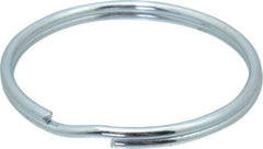 Made in USA - 2.016" ID, 2.24" OD, 0.18" Thick, Split Ring - Grade 2 Spring Steel, Zinc-Plated Finish - Industrial Tool & Supply