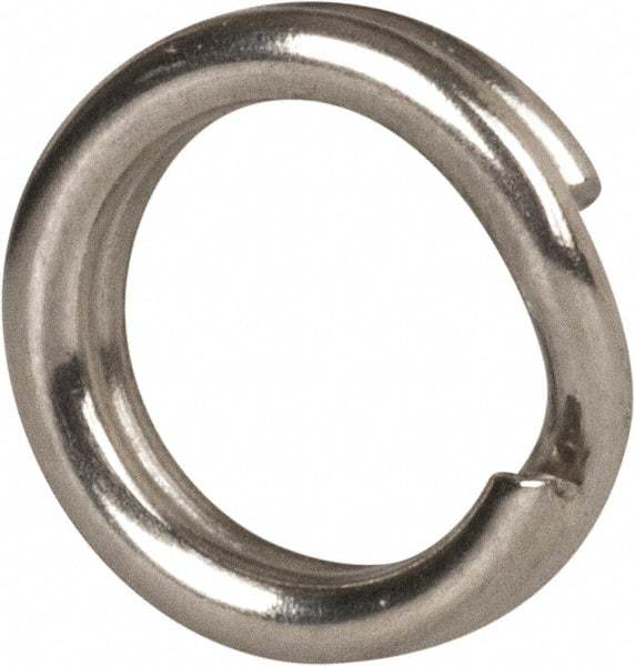 Made in USA - 0.15" ID, 0.22" OD, 0.054" Thick, Split Ring - 18-8 Stainless Steel, Natural Finish - Industrial Tool & Supply