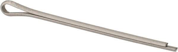 Made in USA - 1/16" Diam x 1-1/4" Long Extended Prong Cotter Pin - Grade 18-8, Uncoated, Stainless Steel - Industrial Tool & Supply