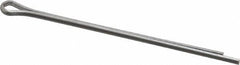 Made in USA - 1/16" Diam x 1-1/2" Long Extended Prong Cotter Pin - Grade 18-8, Uncoated, Stainless Steel - Industrial Tool & Supply