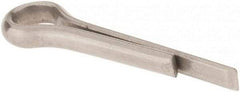 Made in USA - 3/32" Diam x 1/2" Long Extended Prong Cotter Pin - Grade 18-8, Uncoated, Stainless Steel - Industrial Tool & Supply