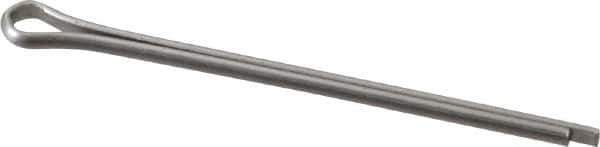 Made in USA - 3/32" Diam x 1-3/4" Long Extended Prong Cotter Pin - Grade 18-8, Uncoated, Stainless Steel - Industrial Tool & Supply