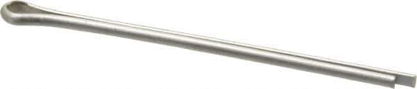 Made in USA - 3/32" Diam x 2" Long Extended Prong Cotter Pin - Grade 18-8, Uncoated, Stainless Steel - Industrial Tool & Supply