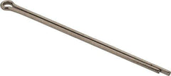 Made in USA - 3/32" Diam x 2-1/2" Long Extended Prong Cotter Pin - Grade 18-8, Uncoated, Stainless Steel - Industrial Tool & Supply