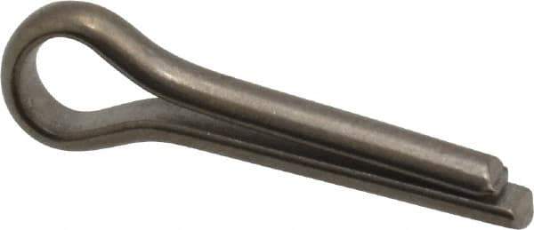 Made in USA - 1/8" Diam x 1/2" Long Extended Prong Cotter Pin - Grade 18-8, Uncoated, Stainless Steel - Industrial Tool & Supply