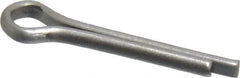 Made in USA - 1/8" Diam x 3/4" Long Extended Prong Cotter Pin - Grade 18-8, Uncoated, Stainless Steel - Industrial Tool & Supply