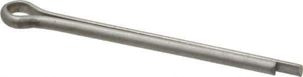 Made in USA - 1/8" Diam x 1-3/4" Long Extended Prong Cotter Pin - Grade 18-8, Uncoated, Stainless Steel - Industrial Tool & Supply