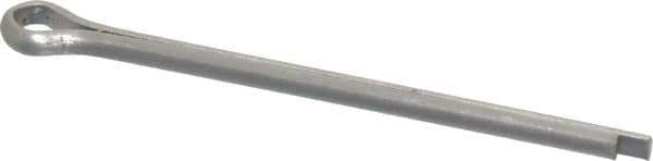 Made in USA - 1/8" Diam x 2" Long Extended Prong Cotter Pin - Grade 18-8, Uncoated, Stainless Steel - Industrial Tool & Supply
