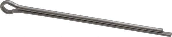 Made in USA - 1/8" Diam x 2-1/2" Long Extended Prong Cotter Pin - Grade 18-8, Uncoated, Stainless Steel - Industrial Tool & Supply