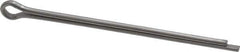 Made in USA - 1/8" Diam x 2-1/2" Long Extended Prong Cotter Pin - Grade 18-8, Uncoated, Stainless Steel - Industrial Tool & Supply