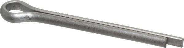 Made in USA - 5/32" Diam x 1-1/2" Long Extended Prong Cotter Pin - Grade 18-8, Uncoated, Stainless Steel - Industrial Tool & Supply