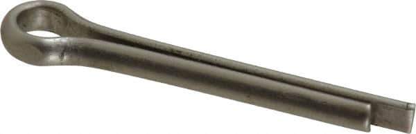 Made in USA - 3/16" Diam x 1-1/4" Long Extended Prong Cotter Pin - Grade 18-8, Uncoated, Stainless Steel - Industrial Tool & Supply