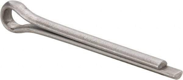 Made in USA - 3/16" Diam x 1-3/4" Long Extended Prong Cotter Pin - Grade 18-8, Uncoated, Stainless Steel - Industrial Tool & Supply