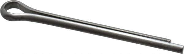 Made in USA - 3/16" Diam x 2" Long Extended Prong Cotter Pin - Grade 18-8, Uncoated, Stainless Steel - Industrial Tool & Supply