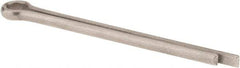 Made in USA - 3/16" Diam x 2-1/2" Long Extended Prong Cotter Pin - Grade 18-8, Uncoated, Stainless Steel - Industrial Tool & Supply