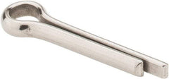 Made in USA - 1/4" Diam x 1-1/4" Long Extended Prong Cotter Pin - Grade 18-8, Uncoated, Stainless Steel - Industrial Tool & Supply