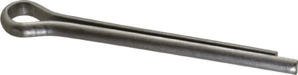Made in USA - 1/4" Diam x 2-1/2" Long Extended Prong Cotter Pin - Grade 18-8, Uncoated, Stainless Steel - Industrial Tool & Supply