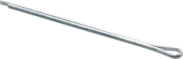 Made in USA - 1/16" Diam x 1-1/2" Long Extended Prong Cotter Pin - Grade 2, Zinc-Plated, Steel - Industrial Tool & Supply