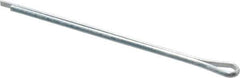 Made in USA - 1/16" Diam x 1-1/2" Long Extended Prong Cotter Pin - Grade 2, Zinc-Plated, Steel - Industrial Tool & Supply