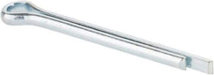 Made in USA - 3/32" Diam x 1" Long Extended Prong Cotter Pin - Grade 2, Zinc-Plated, Steel - Industrial Tool & Supply