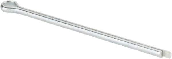 Made in USA - 3/32" Diam x 2" Long Extended Prong Cotter Pin - Grade 2, Zinc-Plated, Steel - Industrial Tool & Supply