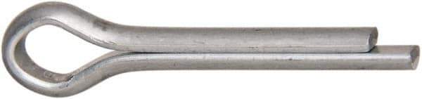 Made in USA - 1/8" Diam x 3/4" Long Extended Prong Cotter Pin - Grade 2, Zinc-Plated, Steel - Industrial Tool & Supply