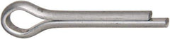 Made in USA - 1/8" Diam x 3/4" Long Extended Prong Cotter Pin - Grade 2, Zinc-Plated, Steel - Industrial Tool & Supply