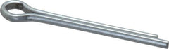 Made in USA - 1/8" Diam x 1-1/4" Long Extended Prong Cotter Pin - Grade 2, Zinc-Plated, Steel - Industrial Tool & Supply