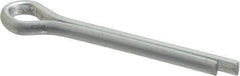 Made in USA - 5/32" Diam x 1-1/4" Long Extended Prong Cotter Pin - Grade 2, Zinc-Plated, Steel - Industrial Tool & Supply