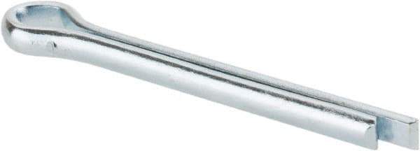 Made in USA - 5/32" Diam x 1-1/2" Long Extended Prong Cotter Pin - Grade 2, Zinc-Plated, Steel - Industrial Tool & Supply