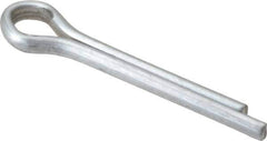 Made in USA - 3/16" Diam x 1-1/4" Long Extended Prong Cotter Pin - Grade 2, Zinc-Plated, Steel - Industrial Tool & Supply