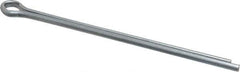 Made in USA - 3/16" Diam x 4" Long Extended Prong Cotter Pin - Grade 2, Zinc-Plated, Steel - Industrial Tool & Supply
