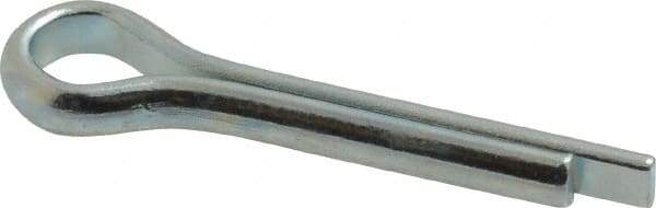 Made in USA - 1/4" Diam x 1-1/4" Long Extended Prong Cotter Pin - Grade 2, Zinc-Plated, Steel - Industrial Tool & Supply