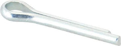 Made in USA - 1/4" Diam x 1-1/2" Long Extended Prong Cotter Pin - Grade 2, Zinc-Plated, Steel - Industrial Tool & Supply