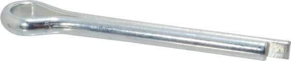 Made in USA - 1/4" Diam x 2" Long Extended Prong Cotter Pin - Grade 2, Zinc-Plated, Steel - Industrial Tool & Supply