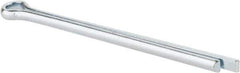 Made in USA - 1/4" Diam x 4" Long Extended Prong Cotter Pin - Grade 2, Zinc-Plated, Steel - Industrial Tool & Supply