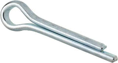 Made in USA - 5/16" Diam x 1-1/2" Long Extended Prong Cotter Pin - Grade 2, Zinc-Plated, Steel - Industrial Tool & Supply