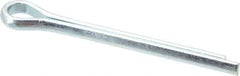 Made in USA - 5/16" Diam x 3" Long Extended Prong Cotter Pin - Grade 2, Zinc-Plated, Steel - Industrial Tool & Supply