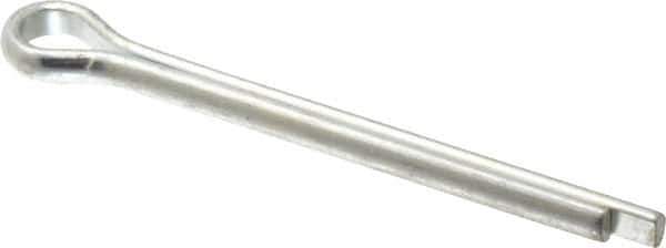 Made in USA - 3/8" Diam x 4" Long Extended Prong Cotter Pin - Grade 2, Zinc-Plated, Steel - Industrial Tool & Supply