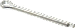 Made in USA - 3/8" Diam x 4" Long Extended Prong Cotter Pin - Grade 2, Zinc-Plated, Steel - Industrial Tool & Supply