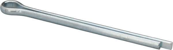 Made in USA - 3/8" Diam x 5" Long Extended Prong Cotter Pin - Grade 2, Zinc-Plated, Steel - Industrial Tool & Supply