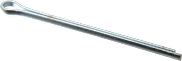 Made in USA - 3/8" Diam x 6" Long Extended Prong Cotter Pin - Grade 2, Zinc-Plated, Steel - Industrial Tool & Supply