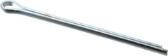 Made in USA - 3/8" Diam x 6" Long Extended Prong Cotter Pin - Grade 2, Zinc-Plated, Steel - Industrial Tool & Supply