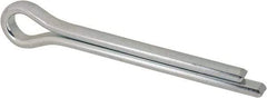 Made in USA - 1/2" Diam x 4" Long Extended Prong Cotter Pin - Grade 2, Zinc-Plated, Steel - Industrial Tool & Supply