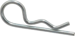 Value Collection - 5/16 to 3/8" Shaft Diam, 1-7/16" Long, 0.073" Wire Diam, Hair Pin Cotter - Grade 2 Spring Steel, Zinc-Plated Finish - Industrial Tool & Supply