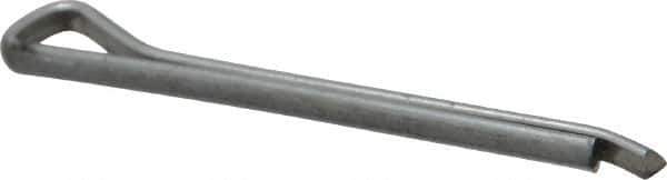 Made in USA - 1/8" Diam x 1-1/2" Long Hammerlock Cotter Pin - Grade 2, Zinc-Plated, Steel - Industrial Tool & Supply