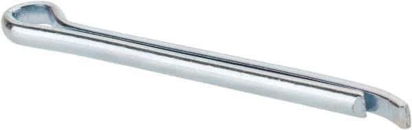 Made in USA - 5/32" Diam x 2" Long Hammerlock Cotter Pin - Grade 2, Zinc-Plated, Steel - Industrial Tool & Supply