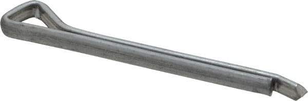 Made in USA - 3/16" Diam x 2" Long Hammerlock Cotter Pin - Grade 2, Zinc-Plated, Steel - Industrial Tool & Supply
