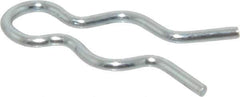 Made in USA - 5/16" Groove, 31/32" Long, Zinc-Plated Spring Steel Hair Pin Clip - 0.052" Clip Diam, 3/8" Shaft Diam, Grade 2 - Industrial Tool & Supply