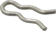 Made in USA - 5/64" Groove, 5/16" Long, Stainless Steel Hair Pin Clip - 0.029" Clip Diam, 1/8" Shaft Diam, Grade 18-8 - Industrial Tool & Supply